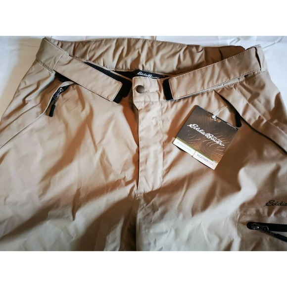 Eddie BAUER INSULATED MEN'S SNOW PANTS SIZE XL KHAKI‎ - Picture 4 of 6